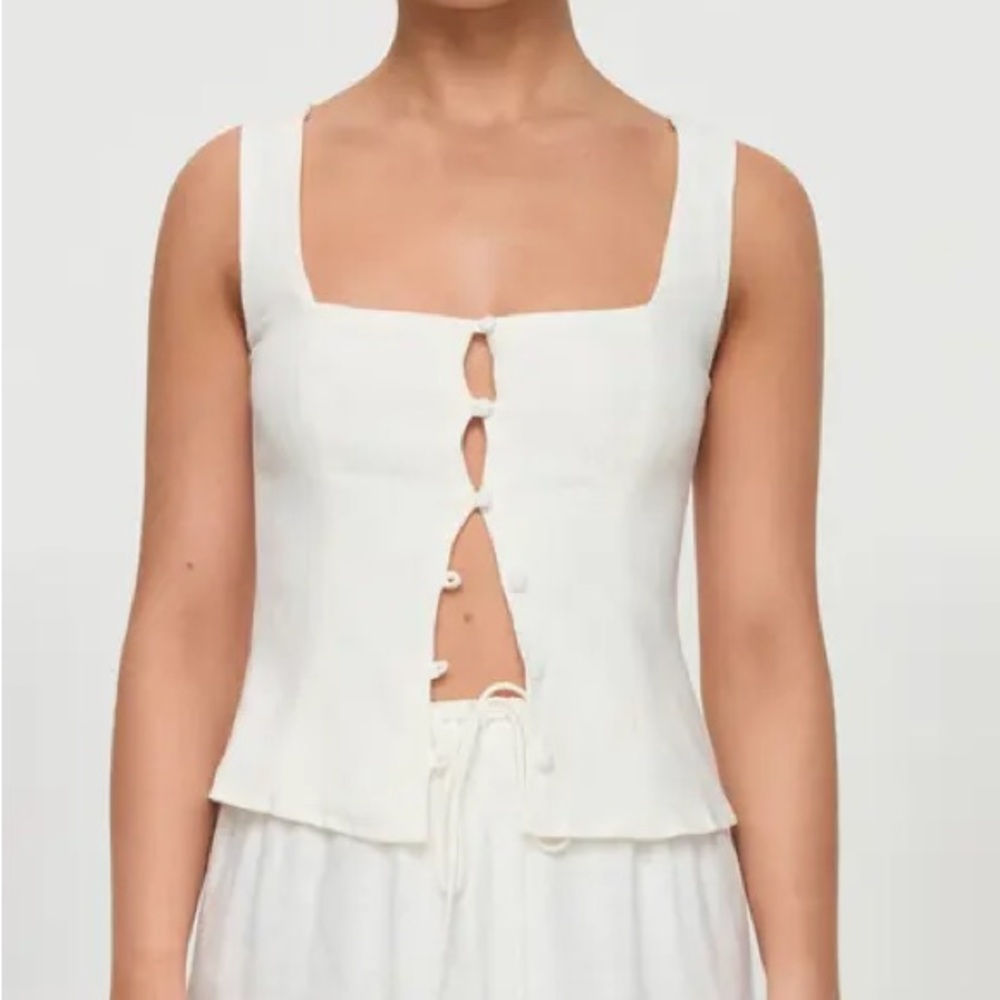 Princess Polly Zenda Linen-Blend Top